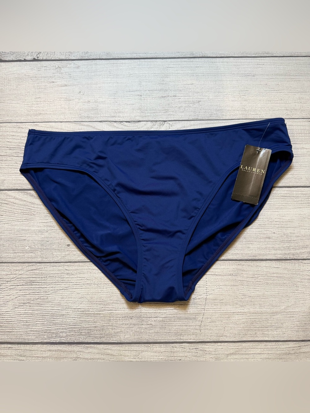 Lauren Ralph Lauren Solid Sapphire Bikini Bottom